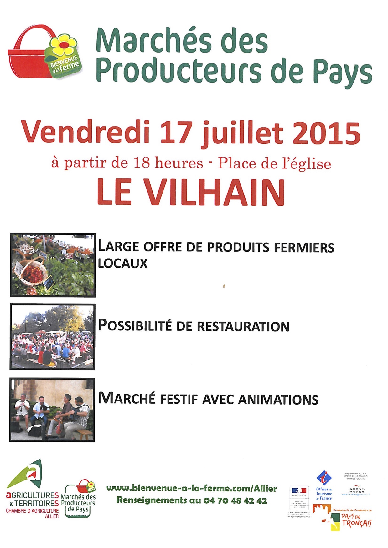 Vendredi 17 juillet, Marché de producteurs